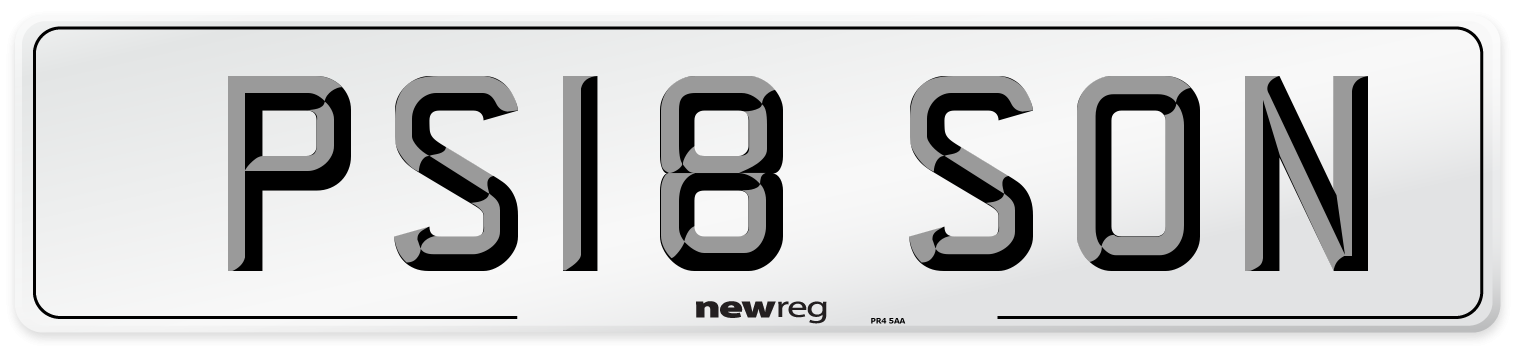PS18 SON Number Plate from New Reg
